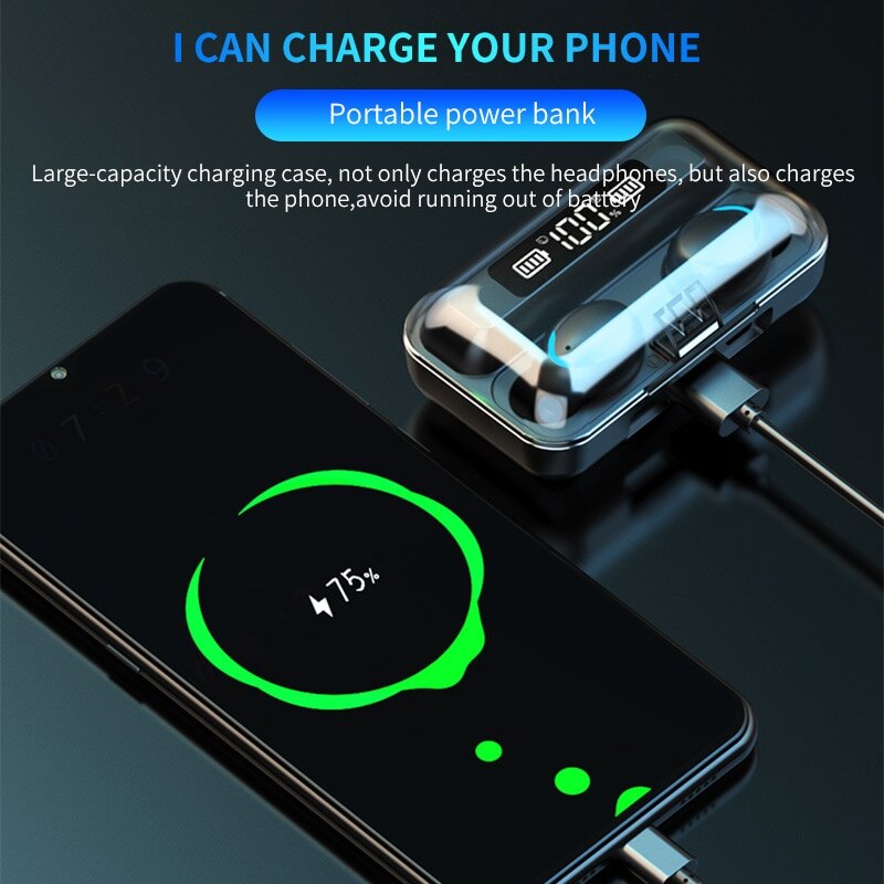 F9 Wireless Headphone TWS Blue - Wireless Earbuds Tws 评论和价格
