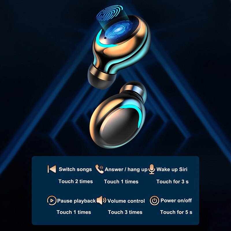 F9 Wireless Headphone TWS Blue - Wireless Earbuds Tws 评论和价格