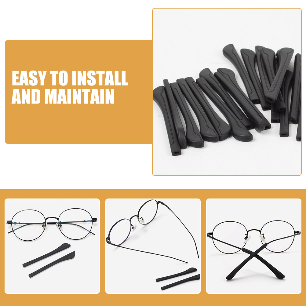 20Pcs Anti-Slip Glasses Leg Co - Silicone Ear Tip Replacement 评论和价格