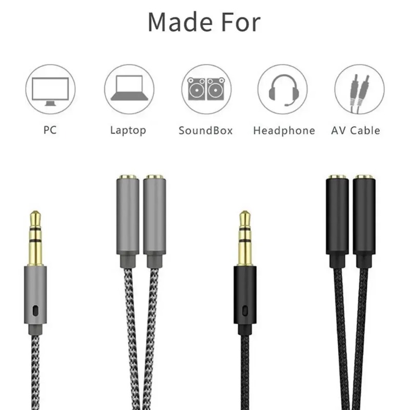 Headset Adapter Headphone Mic  - Audio Splitter Y 评论和价格