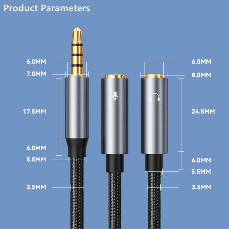 3.5mm Jack Aux Audio Cable Mal - Earphone Splitter Jack 评论和价格
